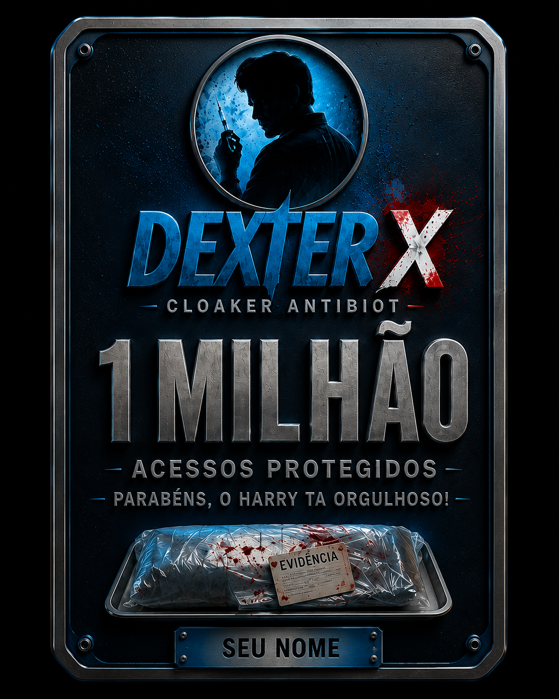 Placa 1 milhão de acessos protegidos