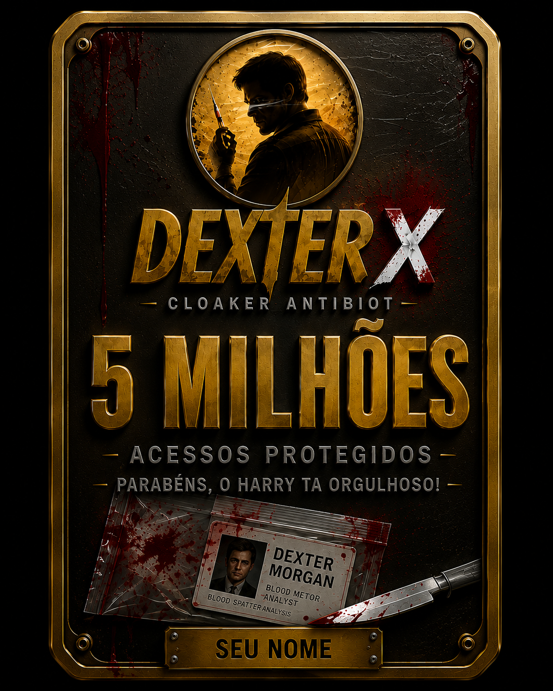 Placa 5 milhões de acessos protegidos